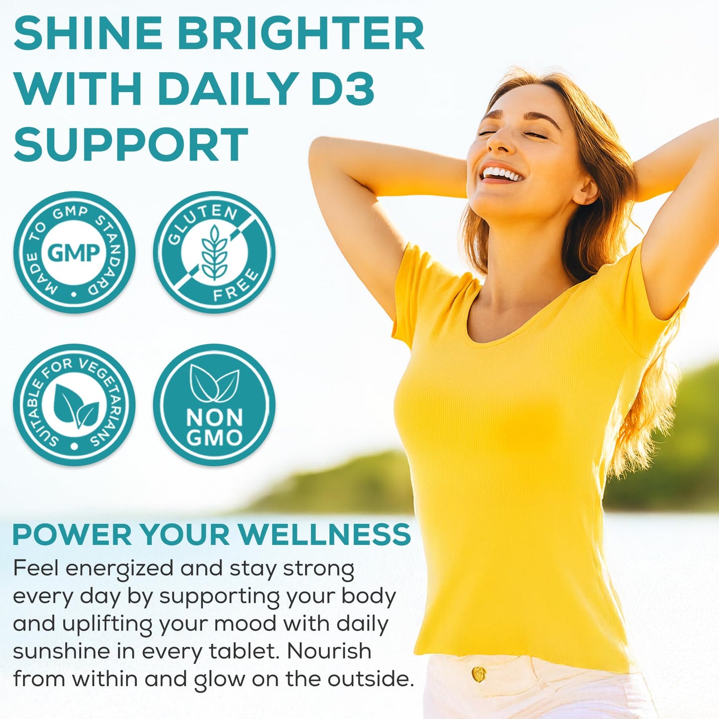 Daily Vitamin D3 wellness support graphic
