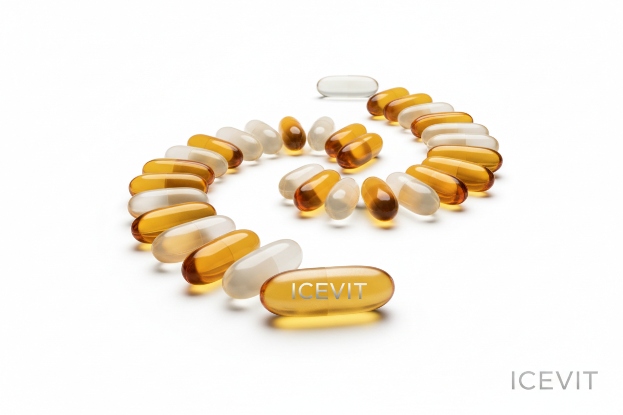 Energy and metabolism supplements collection by ICEVIT including magnesium and vitamin B12 UK