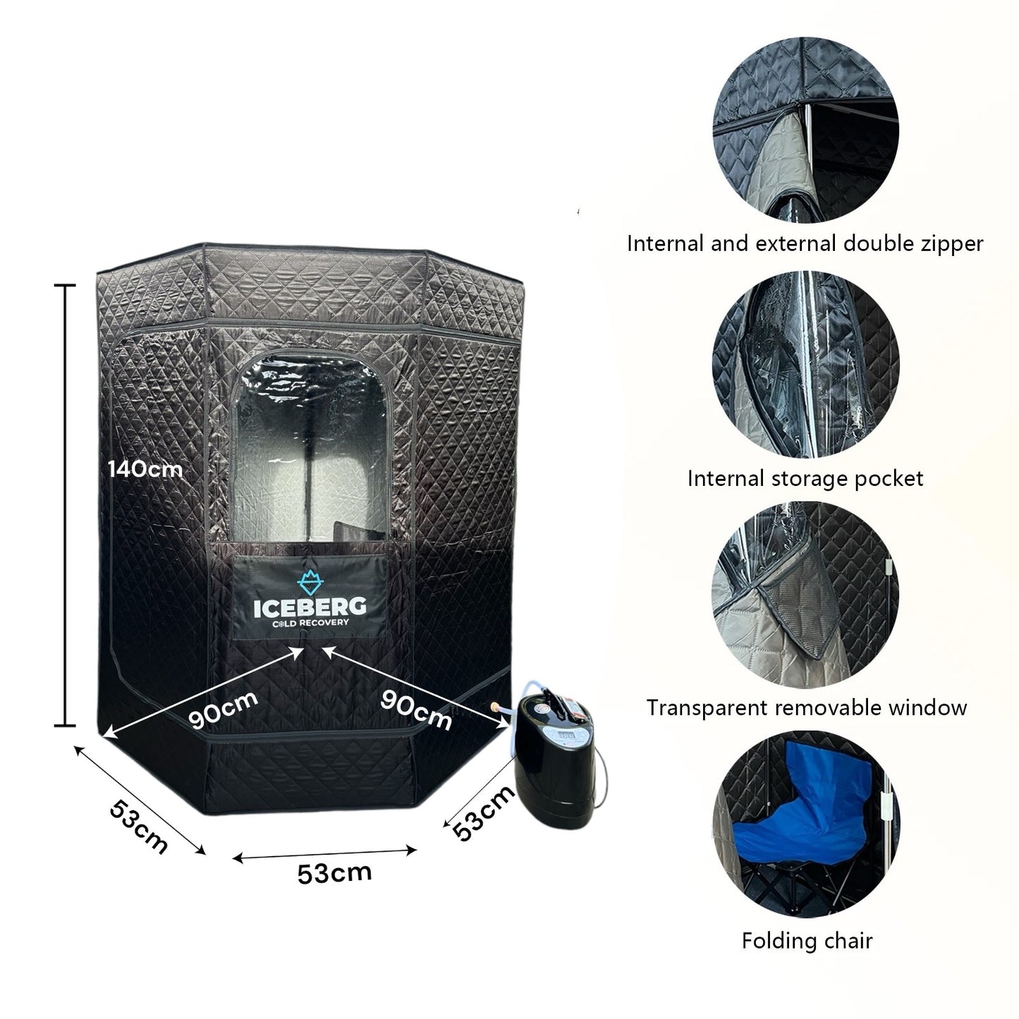 ICEBERG 2.0 Hot Recovery corner Portable Sauna Tent