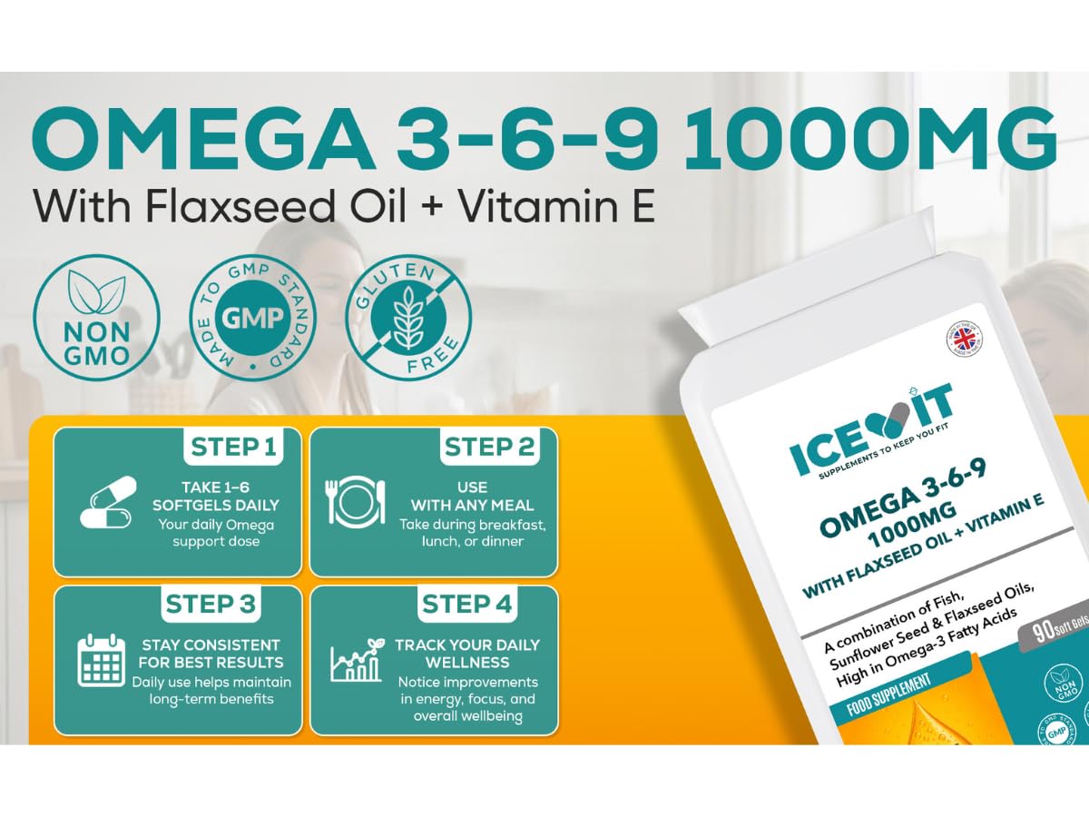 UK manufactured omega 3-6-9 supplement GMP quality softgels
