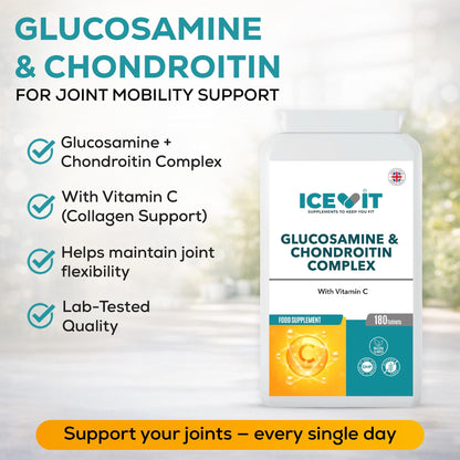 Glucosamine & Chondroitin marketing card highlighting daily support formula