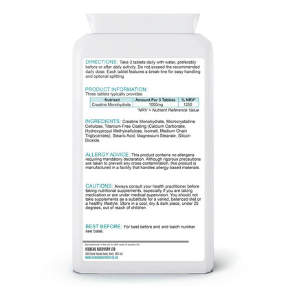 Supplement bottle with label on a white background