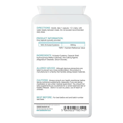 Supplement bottle with label on a white background