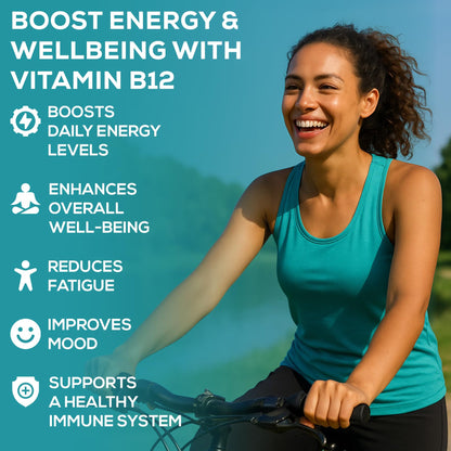 Active woman exercising representing daily energy support from Vitamin B12
