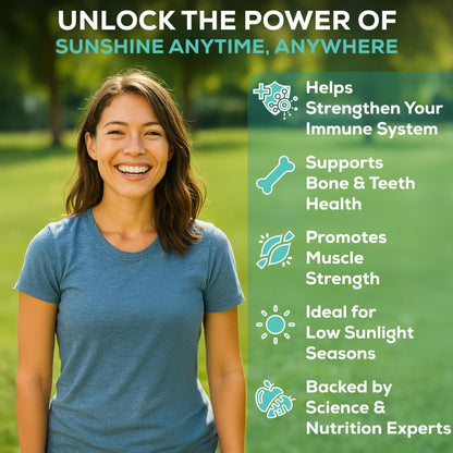 Woman outdoors representing year-round Vitamin D support

